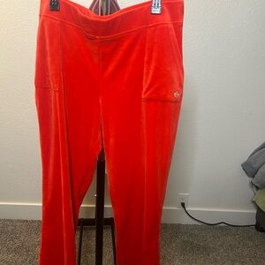Juicy Couture Red Velour Pants